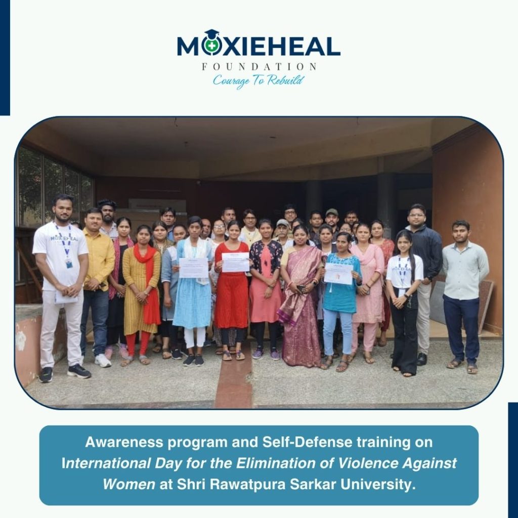 Awareness and self-defense training on violence against women by Moxieheal Foundation.
