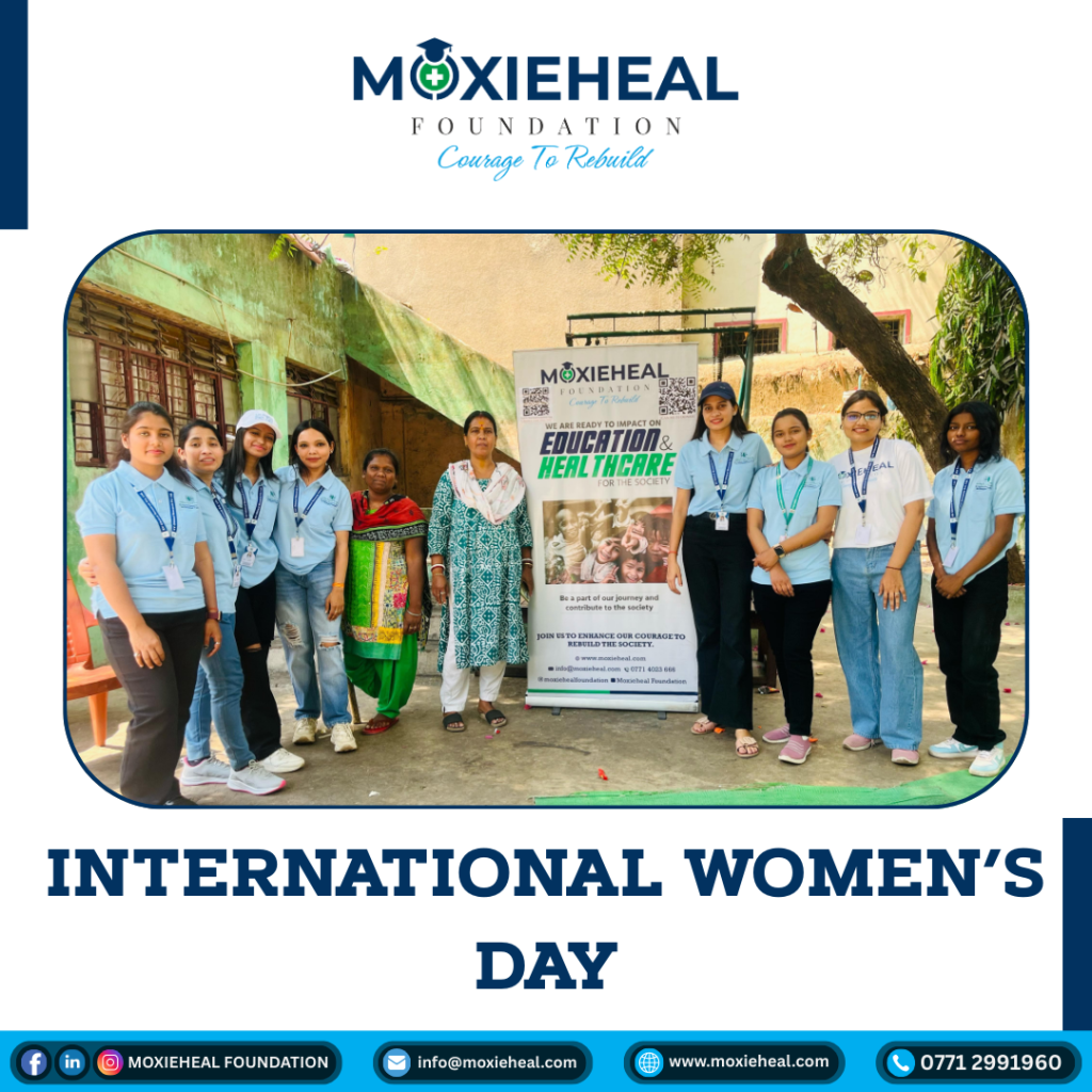 Women team of Moxieheal Foundation NGO in Chhattisgarh celebrating Women’s Day with specially challenged girls.