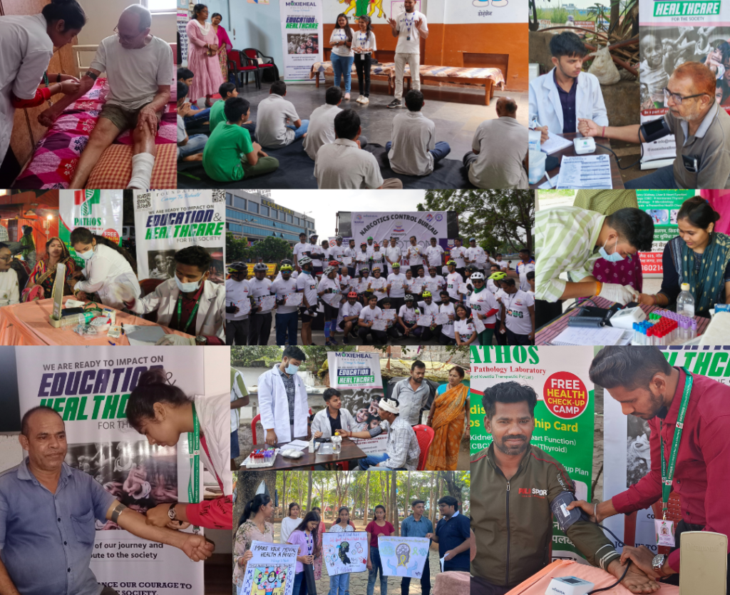 Healthcare initiatives by Moxieheal Foundation — featuring medical awareness camps, community health check-ups, preventive care sessions, and wellness programs conducted by one of the leading healthcare NGOs in Chhattisgarh.