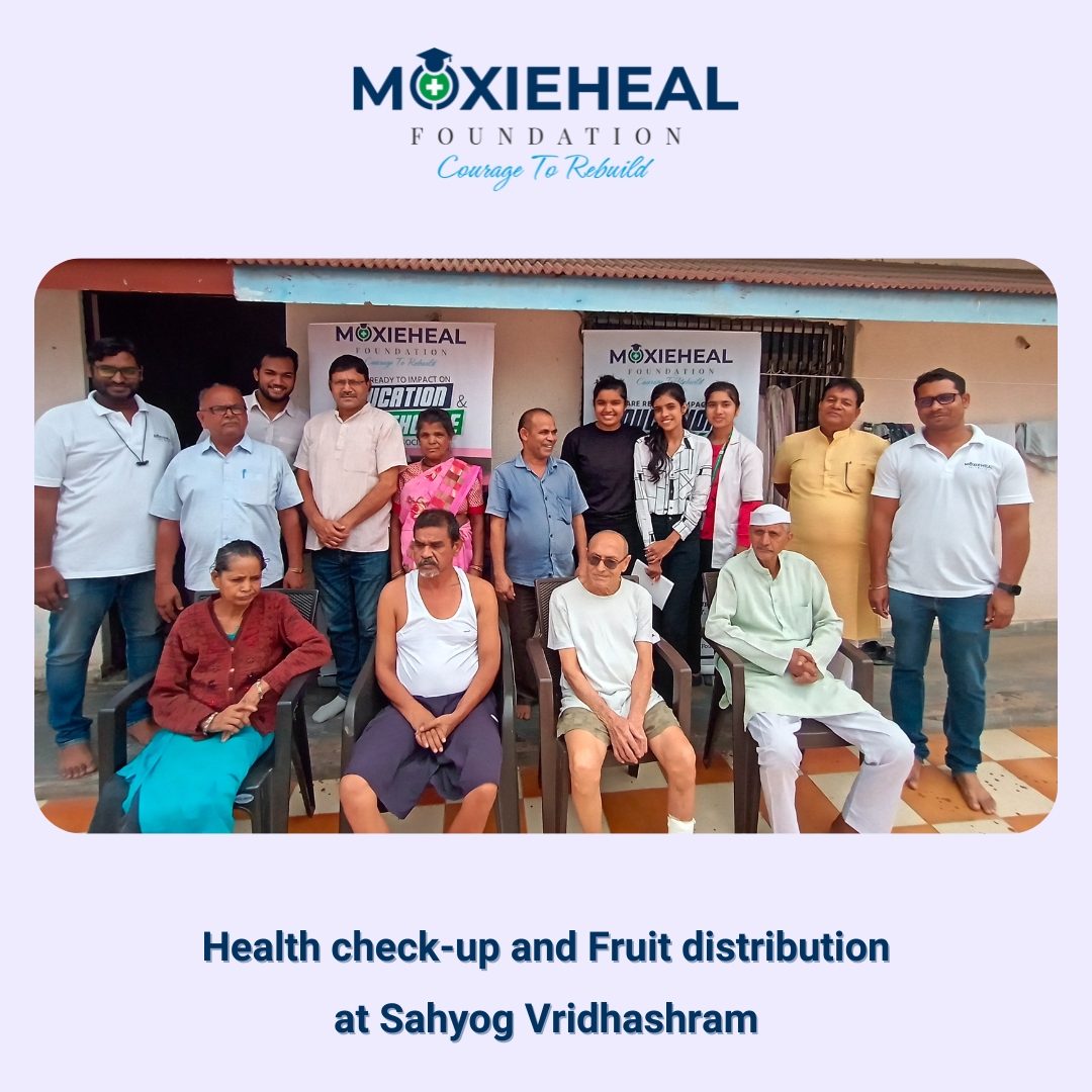 Healthcare NGO in Chhattisgarh – Moxieheal Foundation organizing elder care camp.